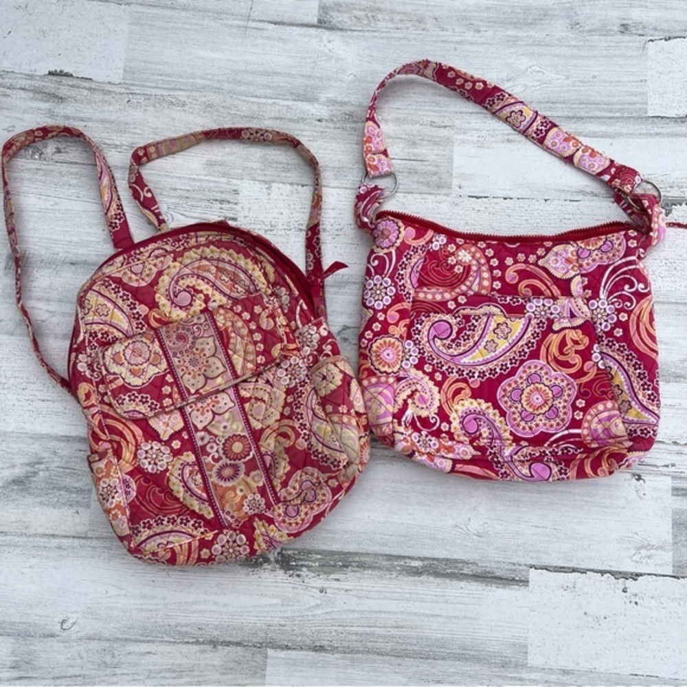 Vera‎ Bradley Machine Washable Quilted Backpack Womens Paisley Print